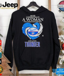 Never underestimate a woman who understand basketball and loves OKC Thunder shirt