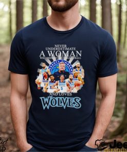 Never underestimate a woman who understands basketball and loves Wolves shirt