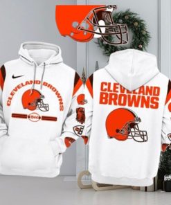 Cleveland Browns Helmet Logo 3D Hoodie All Over Print Cleveland