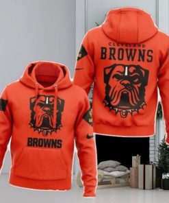 New Cleveland Browns Nfl Salute To Service New Logo 3d Hoodie