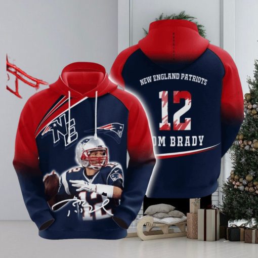 New England Patriots 3d All Over Print Hoodie