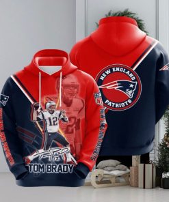 New England Patriots 3d P6dfe All Over Print Hoodie