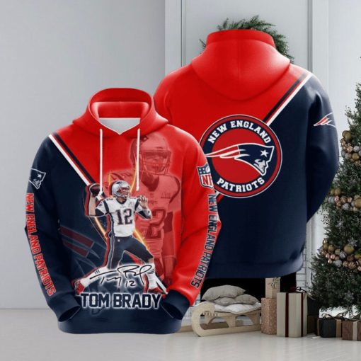 New England Patriots 3d P6dfe All Over Print Hoodie