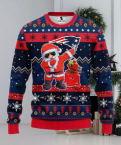 New England Patriots Dabbing Santa Claus Ugly Christmas Sweater