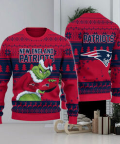 New England Patriots Grinch Ugly Christmas Sweater