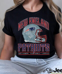 New England Patriots Helmet Garment Dyed Heavyweight T Shirt