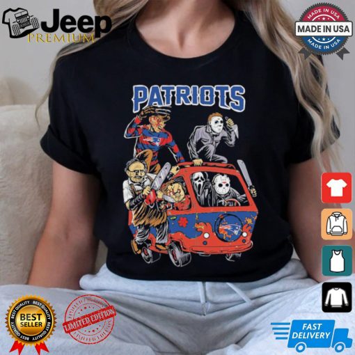 New England Patriots NFL Horror Characters Movie Hippie Halloween Shirt