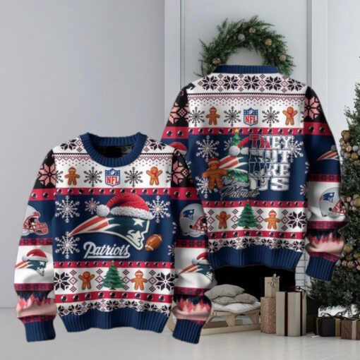 New England Patriots They Not Like Us Christmas Happy Holidays Ugly Sweater