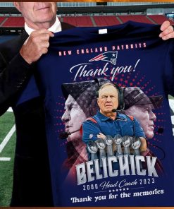 New England Patriots thank you belichick 2000 head coach 2013 thank you for the memories shirt