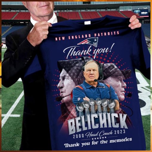New England Patriots thank you belichick 2000 head coach 2013 thank you for the memories shirt
