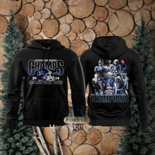 New Jackson State Tigers Champions Black Hoodie 3D