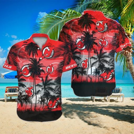 New Jersey Devils NHL Hawaii Coconut And Logo Full Printed Hawaiian Shirt