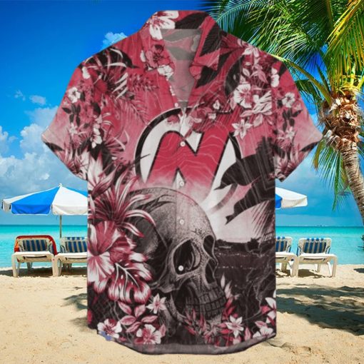 New Jersey Devils NHL Hawaiian Shirt Tropical Skull Design For Men Women