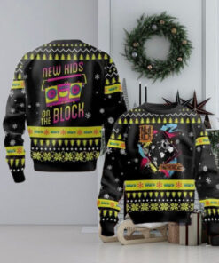 New Kids On The Block Black Yellow Pattern Christmas Sweater Chirstmas Gifts 2024 Xmas For Family And Friends Ugly Sweater