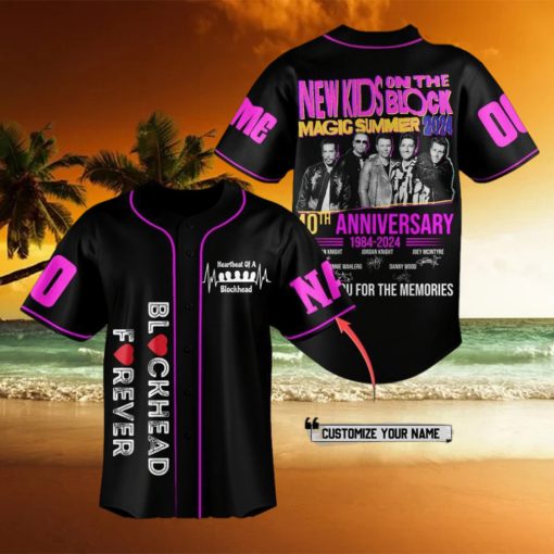 New Kids on the Block 40th Anniversary Custom Baseball Jersey