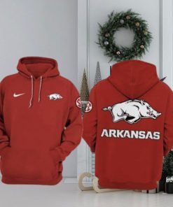 New Limited Edition Arkansas Razorbacks Red 3d Hoodie