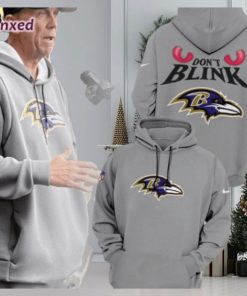 New Limited Edition Baltimore Ravens Gray 3d Hoodie
