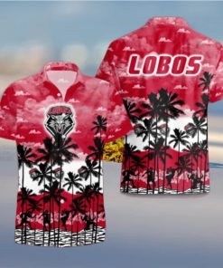 New Mexico Lobos Palms Tree Hawaiian Shirt