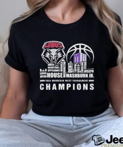 New Mexico Lobos Skyline Players Name 2024 Mountain West Champions Shirt