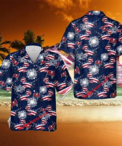 New NFL Tampa Bay Buccaneers Memory Eagle Pattern Summer 3D Hawaiian Shirt For Independence Day