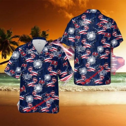 New NFL Tampa Bay Buccaneers Memory Eagle Pattern Summer 3D Hawaiian Shirt For Independence Day