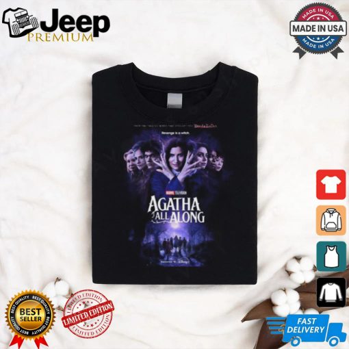 New Official Agatha All Along Poster Releasing On Disney+ On September 18 Vintage T Shirt