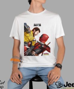 New Official Poster For Deadpool And Wolverine Releasing In Theaters On July 26 Vintage T Shirt