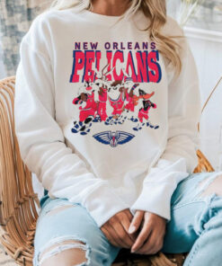 New Orleans Pelicans Looney Tunes characters NBA basketball shirt