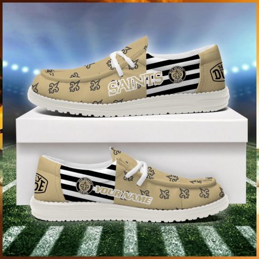 New Orleans Saints 2024 Version Personalized Hey Dude Shoes