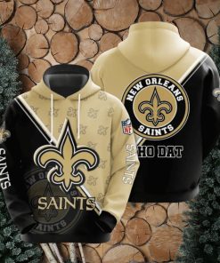 New Orleans Saints Big Logo Hoodies Print Full