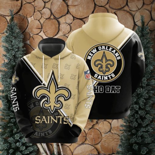 New Orleans Saints Big Logo Hoodies Print Full