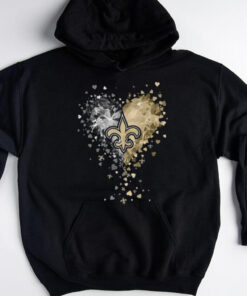 New Orleans Saints Crystal Heart Shirt