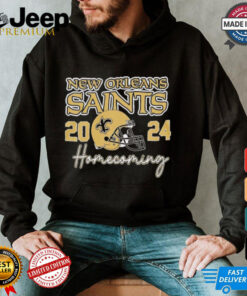 New Orleans Saints Football Homecoming 2024 helmet shirt