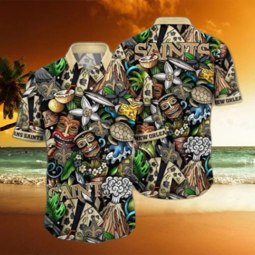 New Orleans Saints NFL Flower Hawaii Shirt And Tshirt For Fans