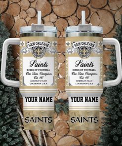 New Orleans Saints NFL Kings Of Football Personalized Stanley Tumbler 40oz