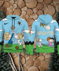 New Orleans Saints X Snoopy Peanuts 75th Anniversary Hoodie