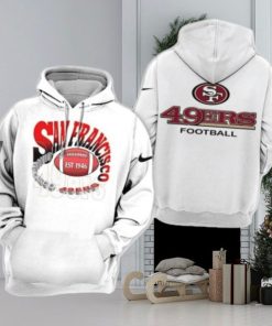 New San Francisco 49ers White 3d Hoodie Limited Edition