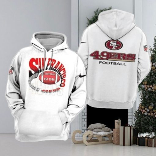 New San Francisco 49ers White 3d Hoodie Limited Edition