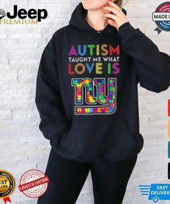 New York Giants 2024 NFL Autism Taught Me What Love Is t shirt