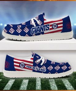 New York Giants 2024 Version Personalized Hey Dude Shoes