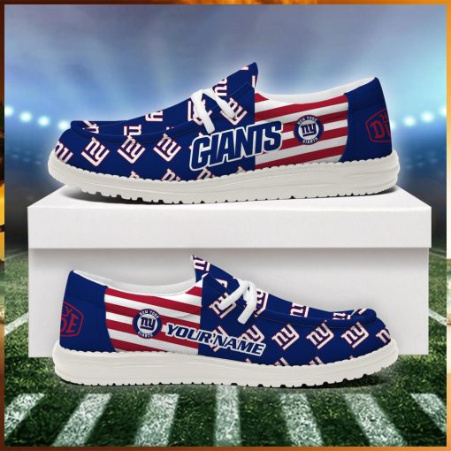 New York Giants 2024 Version Personalized Hey Dude Shoes