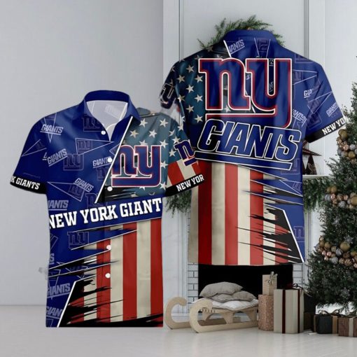 New York Giants American 3D All Over Print Flag Hawaiian Shirt For Men And Women Gift Beach Holiday