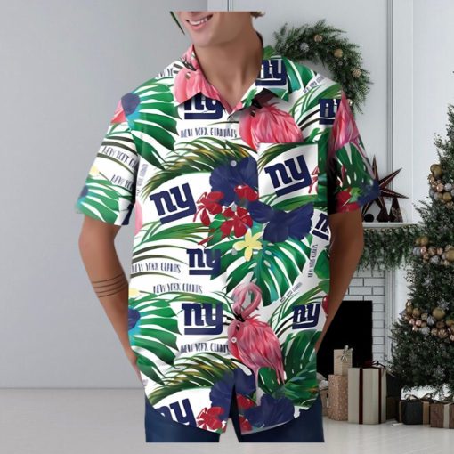 New York Giants Flamingo Hawaiian Shirt