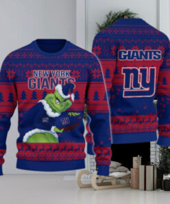 New York Giants Grinch Ugly Christmas Sweater