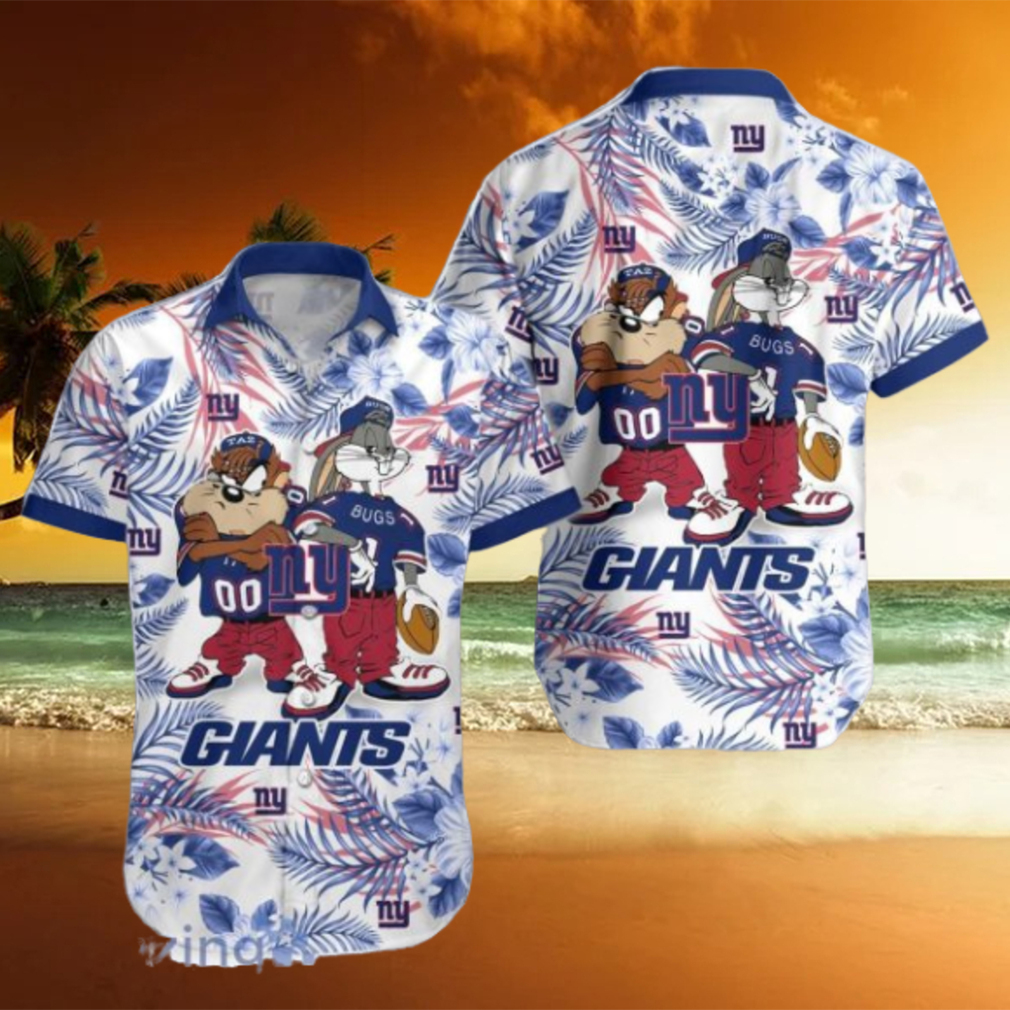 New York Giants Custom Name NFL Floral Hawaiian Shirt And Shorts