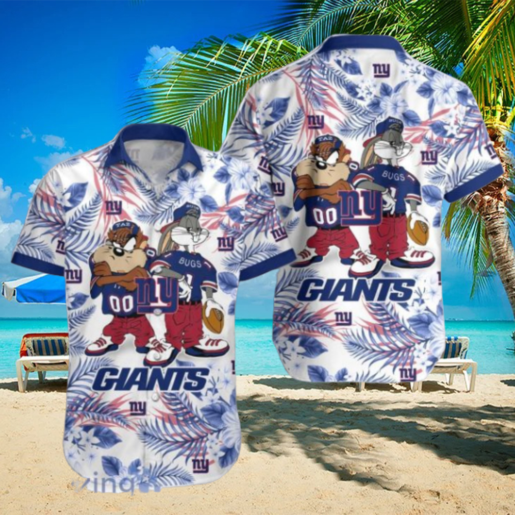 New York Giants Custom Name NFL Floral Hawaiian Shirt And Shorts