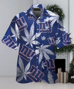 New York Giants Short Sleeve Button Up Tropical Hawaiian Shirt