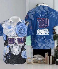 New York Giants Skull NFL Gift For Fan Hawaiian Graphic Shirt