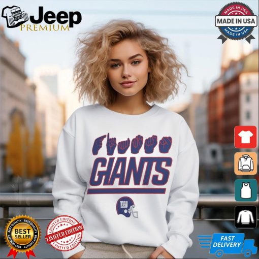 New York Giants The NFL ASL Collection by Love Sign American Sign Language T Shirt