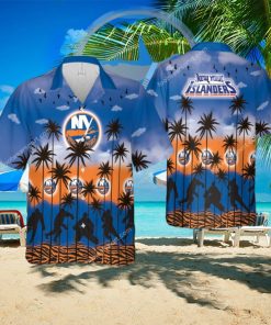 New York Islanders Aloha Hawaiian Shirt Pattern Coconut Tree Special Gifts